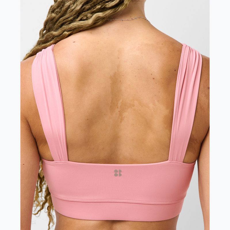 Training bra Sweaty Betty Ultimate Studio Ruched dark deco pink 4