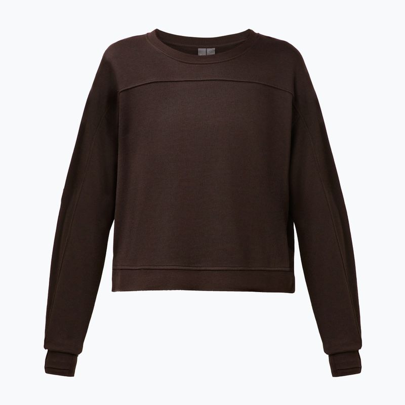 Women's sweatshirt Sweaty Betty After Class Yoke Crop espresso brown 6