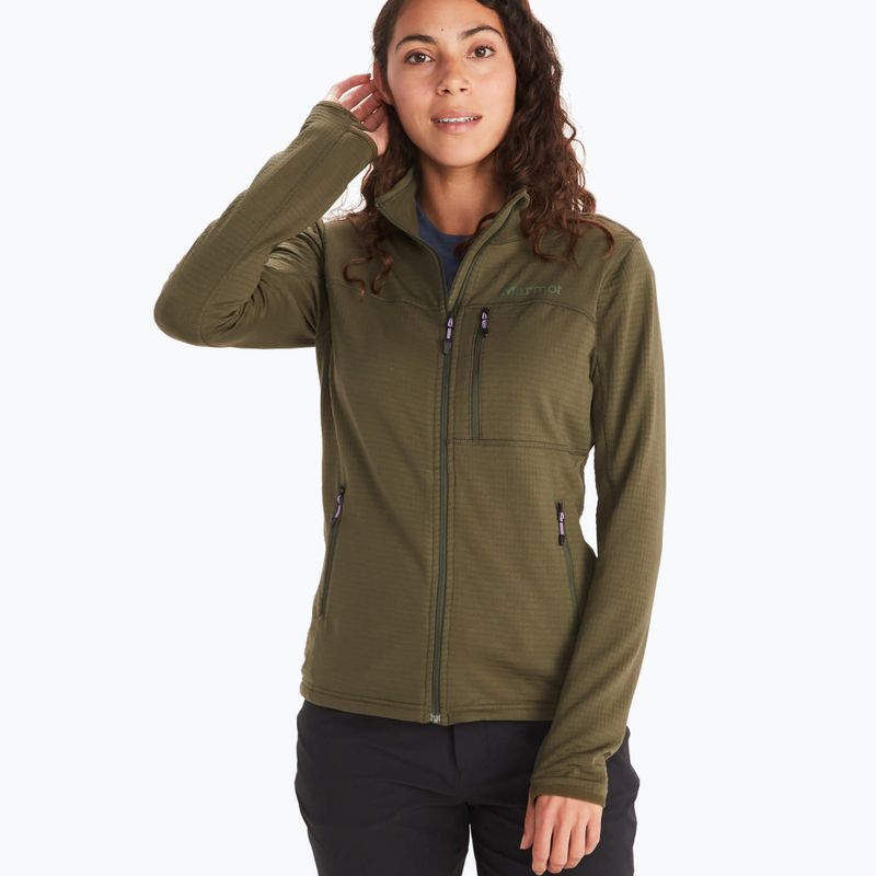 Marmot Preon women's fleece sweatshirt green M12399