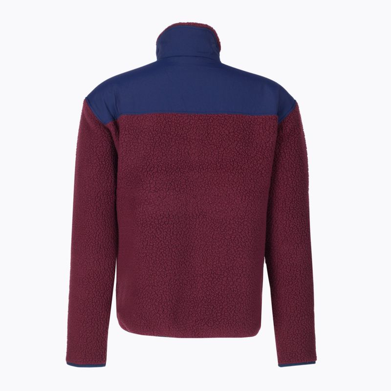 Marmot Wiley Polartec men's fleece sweatshirt maroon and navy blue M13190 2