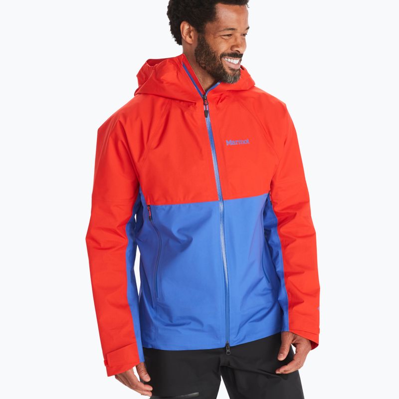Marmot Mitre Peak GTX men's rain jacket red-blue M12685-21750