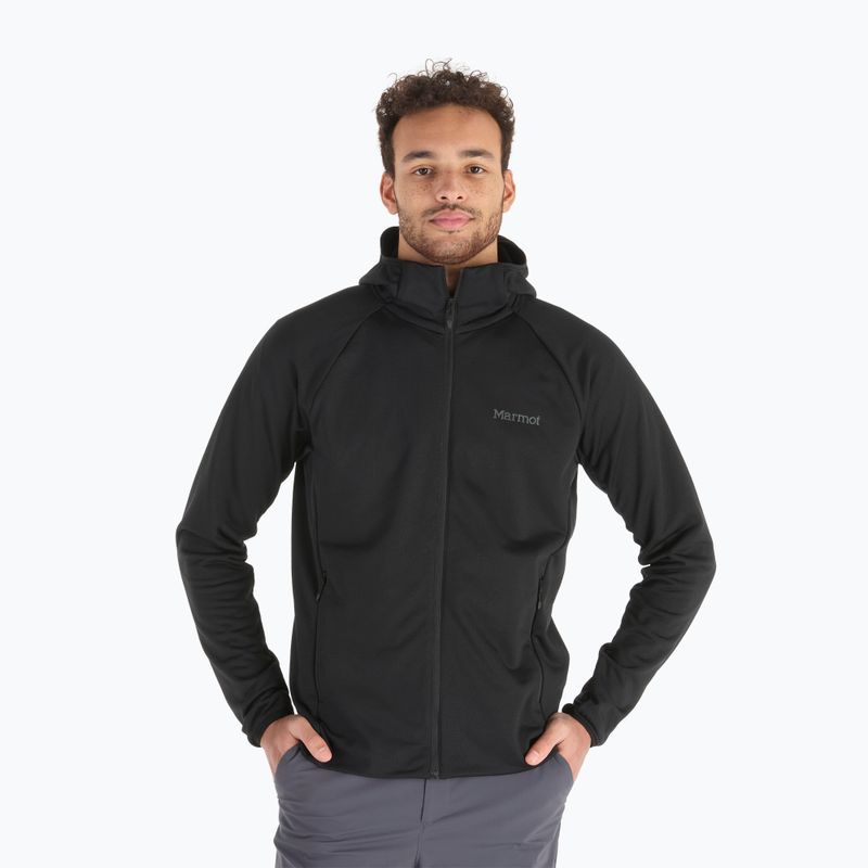 Men's Marmot Leconte Full Zip Hoody fleece sweatshirt black