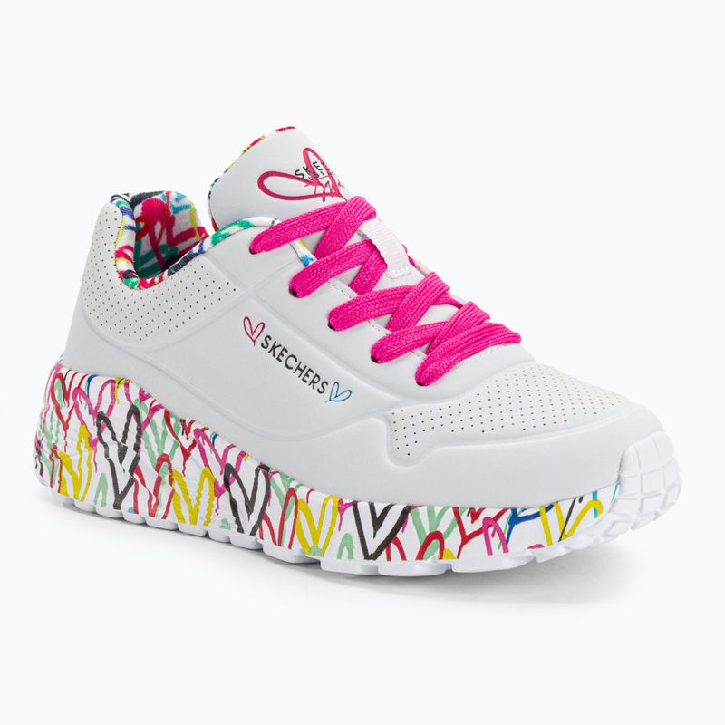 SKECHERS Uno Lite Lovely Luv white/multi children's sneakers