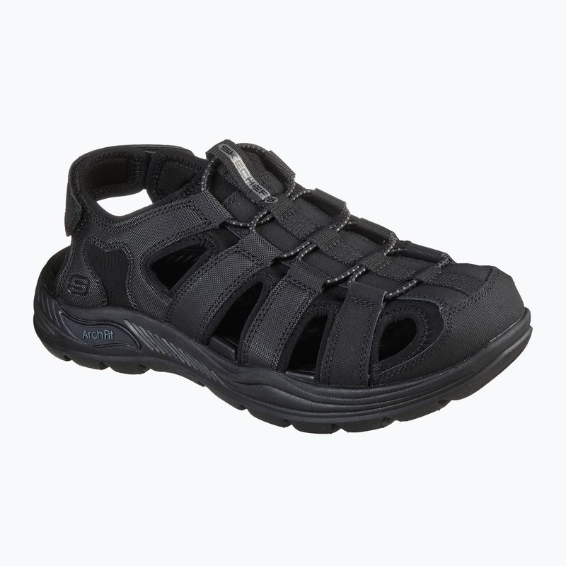 SKECHERS men's Arch Fit Motley SD Verlander black sandals 8