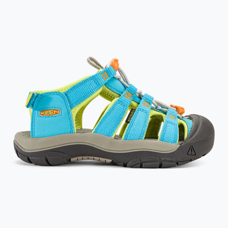 KEEN Newport Boundless blue atoll/daiquiri green children's sandals 2