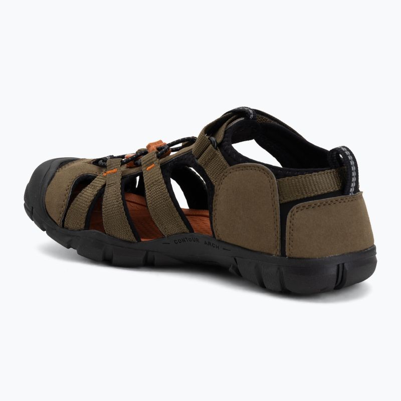 Junior's sandals KEEN Seacamp II CNX dark olive/gold flame 3