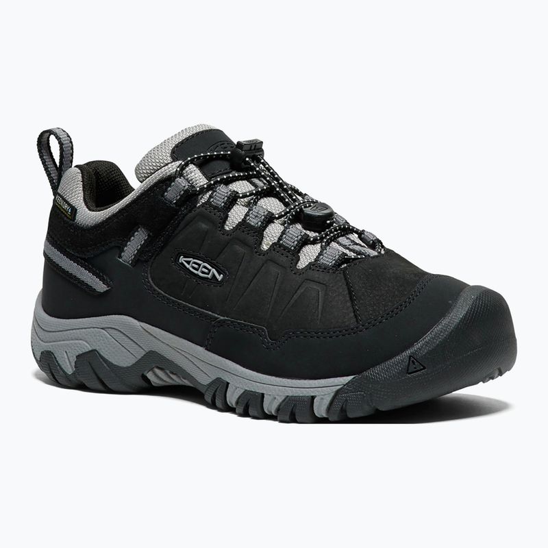 Children's trekking boots KEEN Targhee IV Low Waterproof black/steel grey
