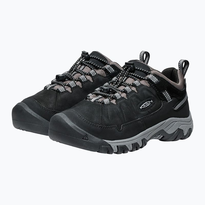 Children's trekking boots KEEN Targhee IV Low Waterproof black/steel grey 4