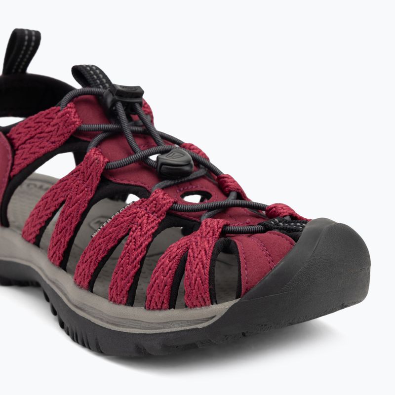 KEEN Whisper beaujolais/ black women's sandals 7