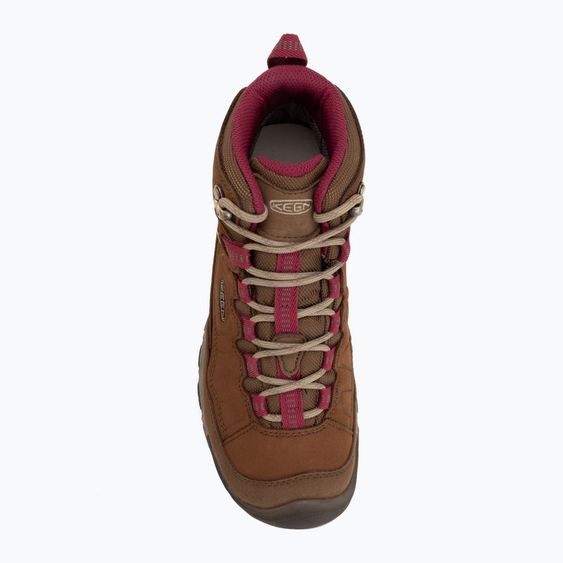 Women's trekking boots KEEN Targhee IV Mid Wp bison/beaujolais 5
