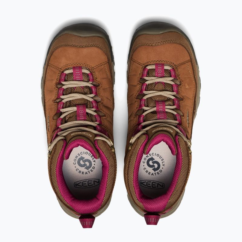 Women's trekking boots KEEN Targhee IV Mid Wp bison/beaujolais 5