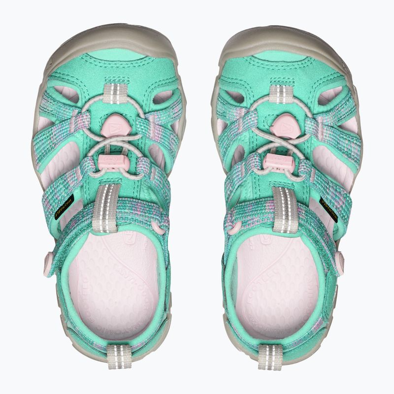 KEEN Seacamp II CNX children's sandals aqua/giggle pink 5