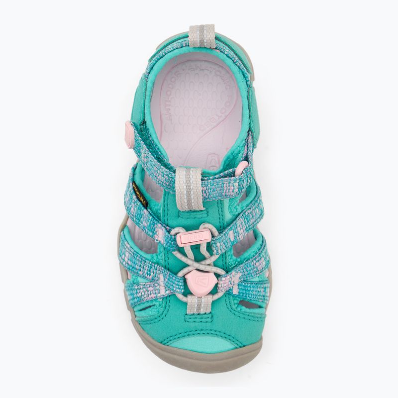 KEEN Seacamp II CNX children's sandals aqua/giggle pink 5