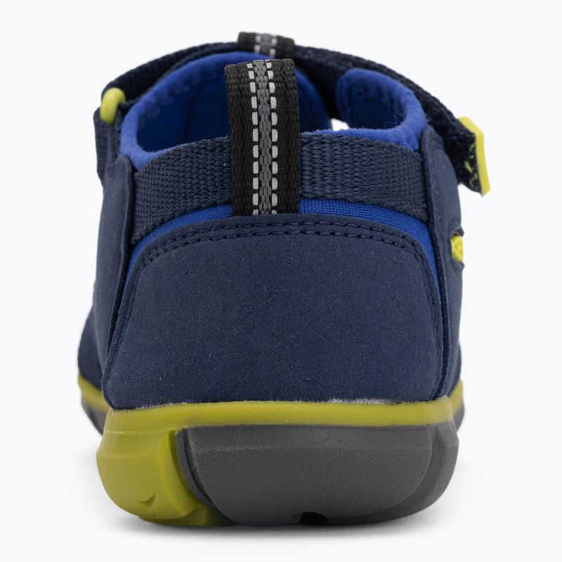 Junior's sandals KEEN Seacamp II CNX naval academy/chartreuse 6