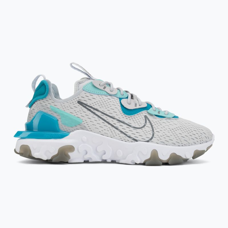 Men's shoes Nike React Vision pure platinum/aquamarine/smoke grey 2