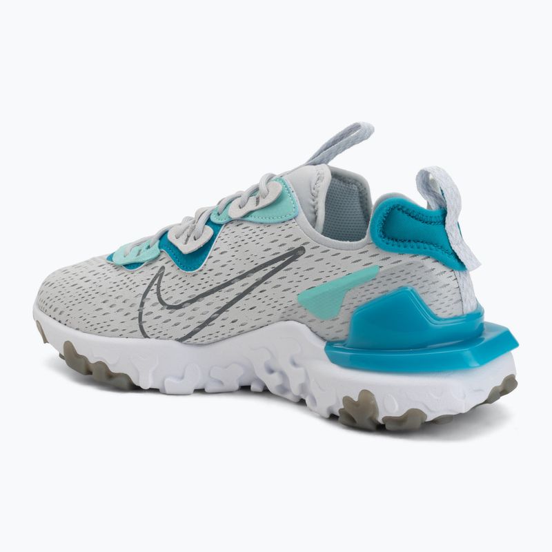 Men's shoes Nike React Vision pure platinum/aquamarine/smoke grey 3