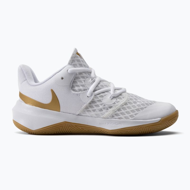 Nike Zoom Hyperspeed Court SE volleyball shoes white/gold 2