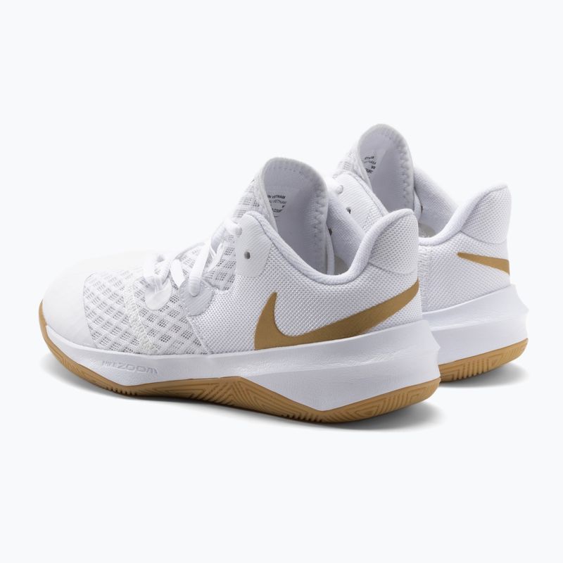 Nike Zoom Hyperspeed Court SE volleyball shoes white/gold 3