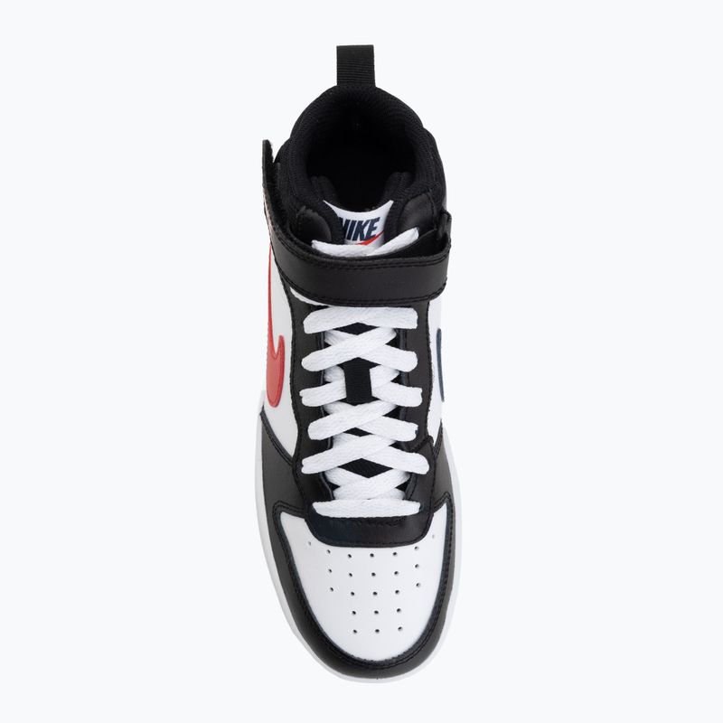 Children's shoes Nike Court Borough Mid 2 white/white/black/university red 5
