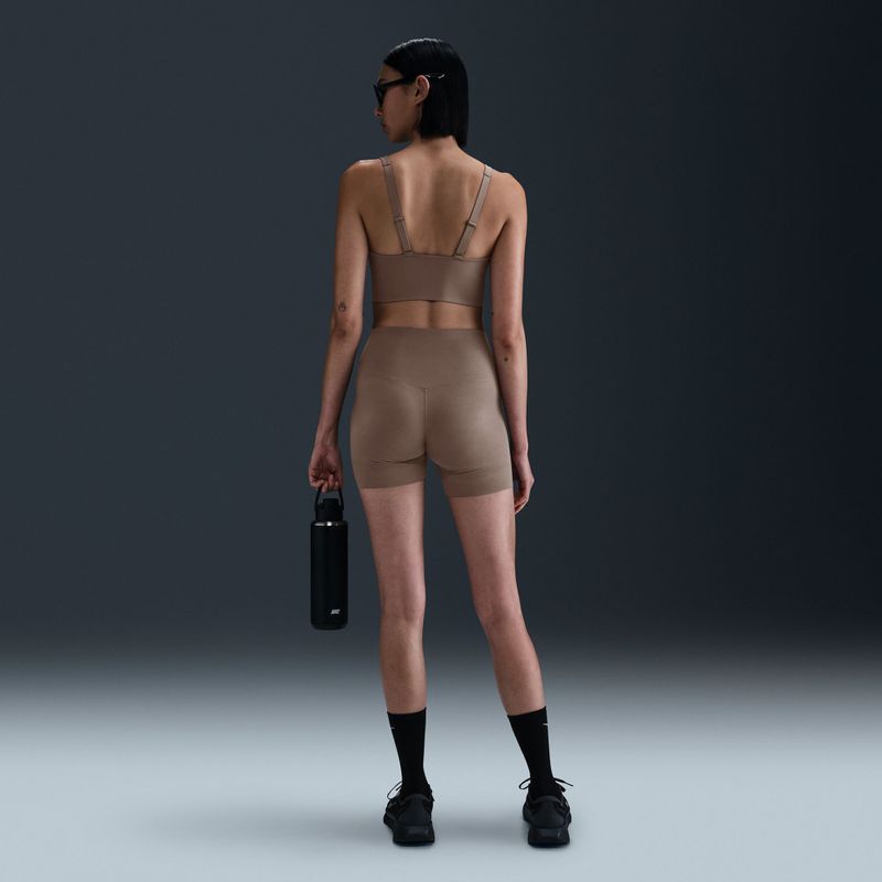 Training bra Nike Alate Medium Support Longline mink brown/white 12