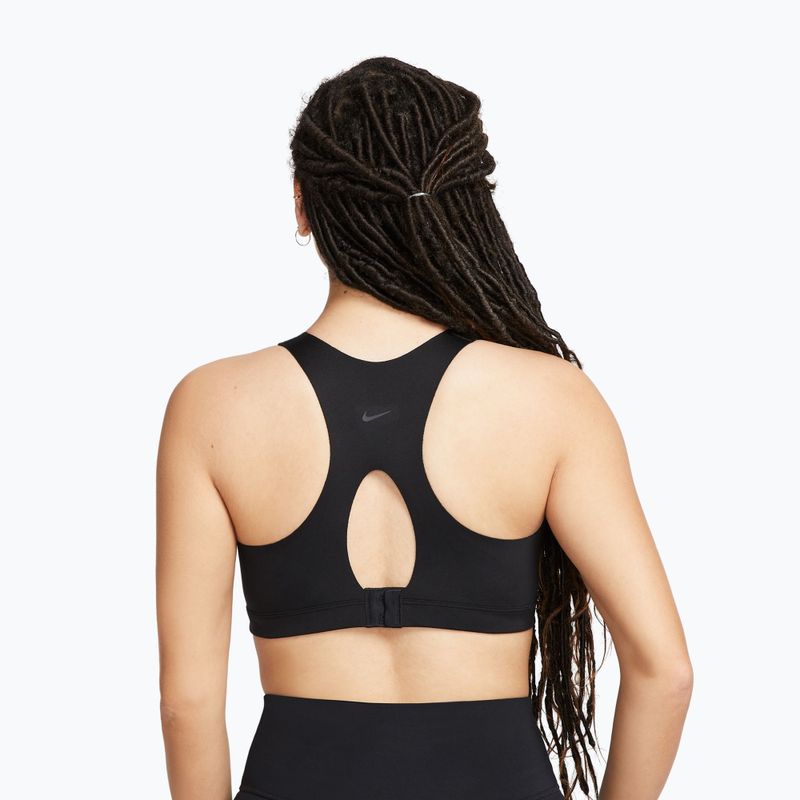 Training bra Nike Alpha High-Support Zip-Front black/black/dark smoke grey/dark smoke grey 2