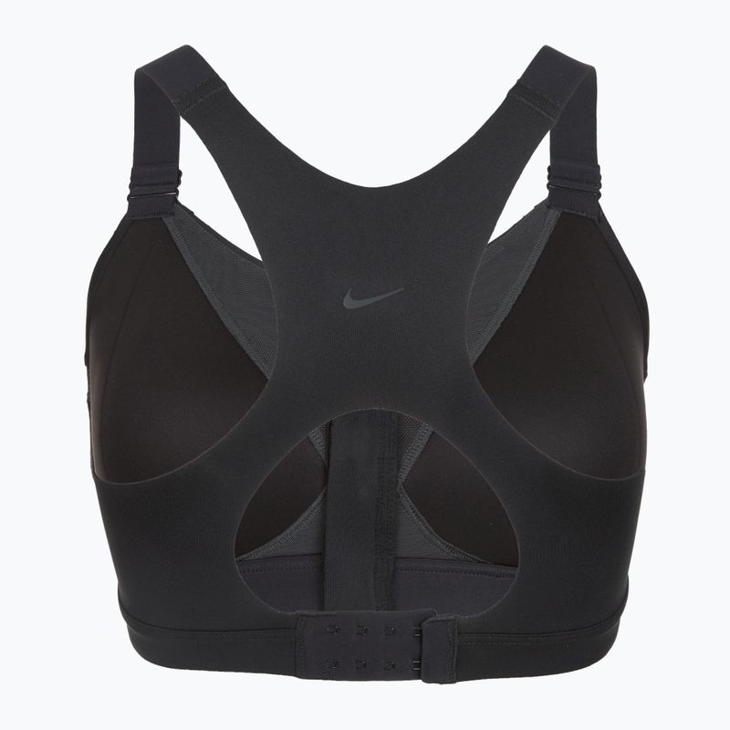 Training bra Nike Alpha High-Support Zip-Front black/black/dark smoke grey/dark smoke grey 9