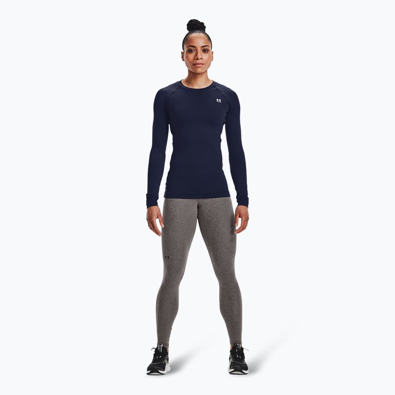 Under Armour ColdGear Authentics women's training leggings charcoal light heather/black 2