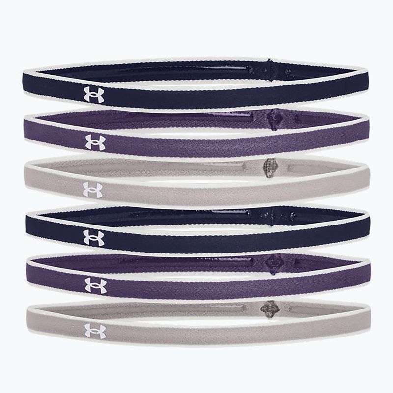 Under Armour Ua Mini Headbands 0.4" 6pcs navy blue-purple-grey 1286016-412 4