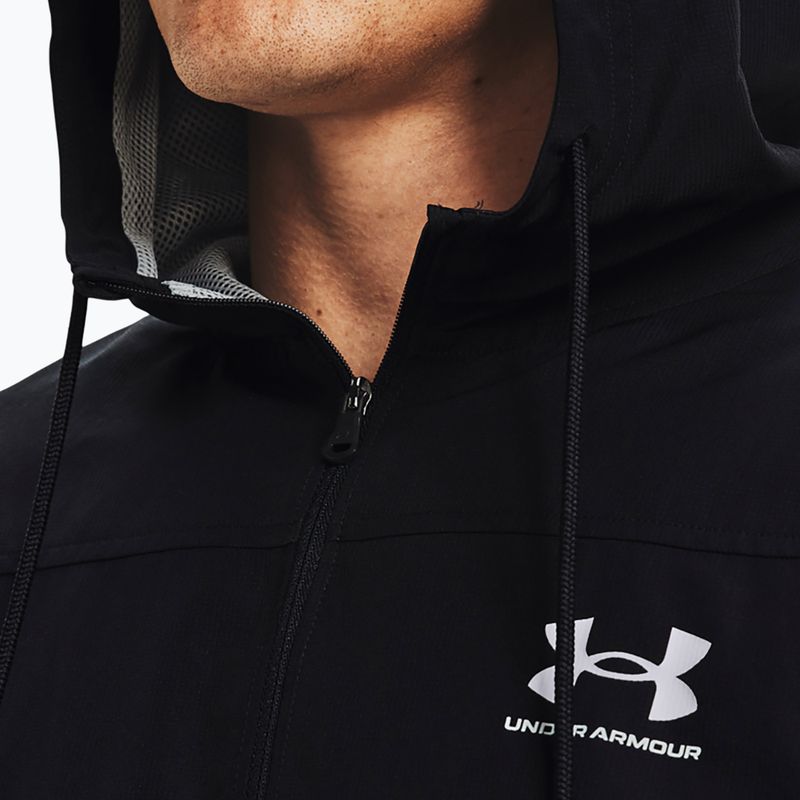 Men's Under Armour Sportstyle Windbreaker jacket black/mod gray 4