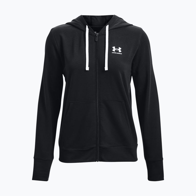Under Armour women's training sweatshirt Rival Terry Full Zip Hoodie black 1369853