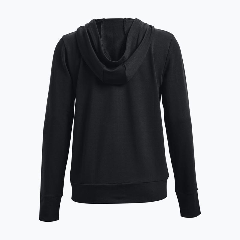 Under Armour women's training sweatshirt Rival Terry Full Zip Hoodie black 1369853 2