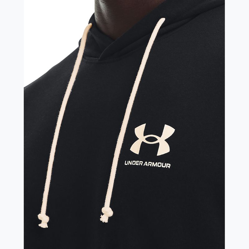 Men's Under Armour Rival Terry Lc Hd sweatshirt black/onyx white 4