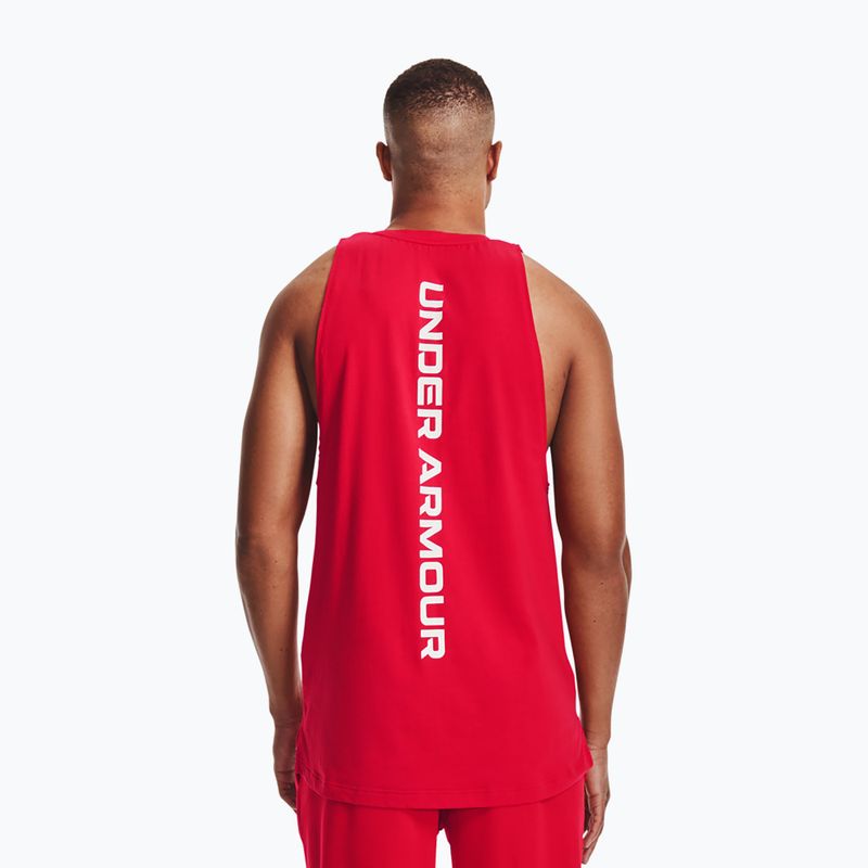 Under Armour Baseline Cotton Tank 601 men's basketball shirt red 1361901 3