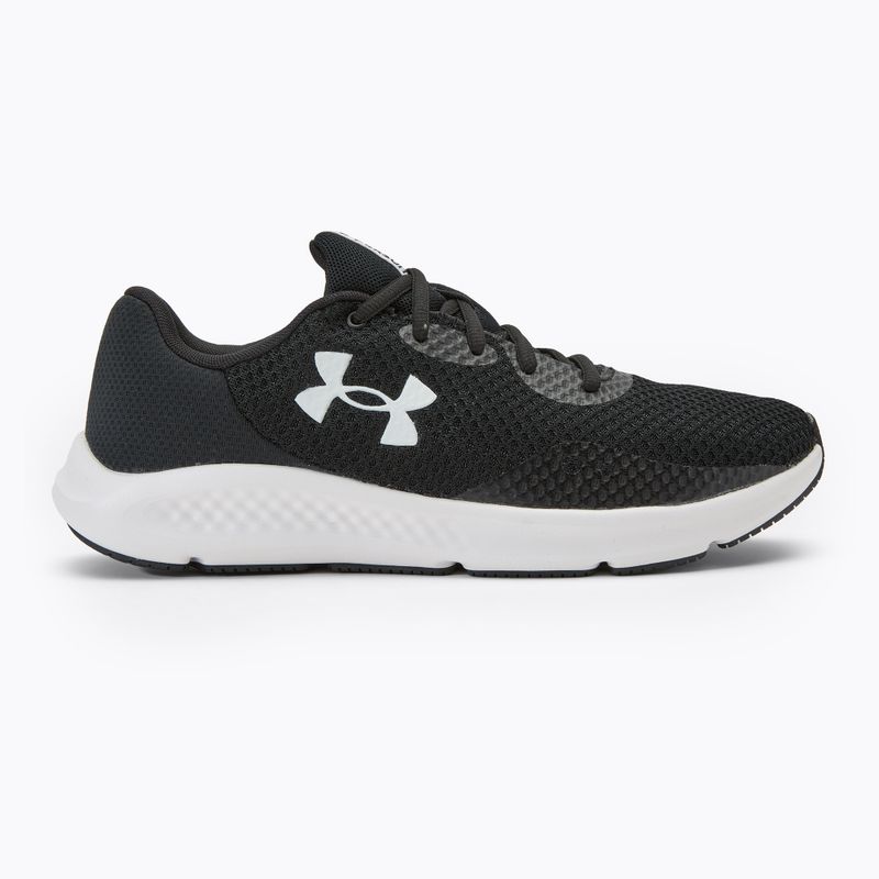 Under Armour Charged Pursuit 3 black/black/white men's running shoes 2