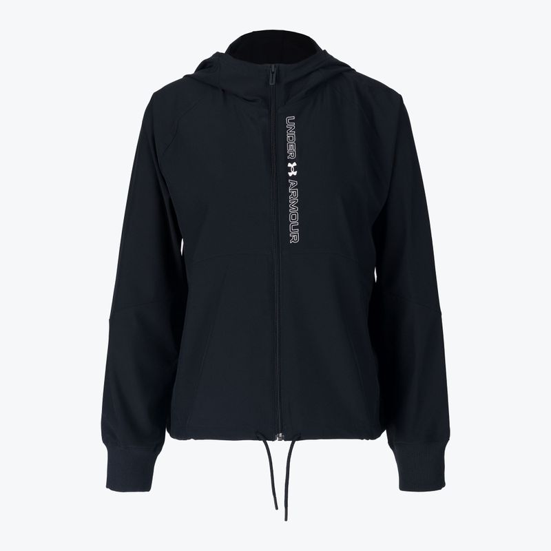 Under Armour Woven women's hooded jacket black and white 1369889