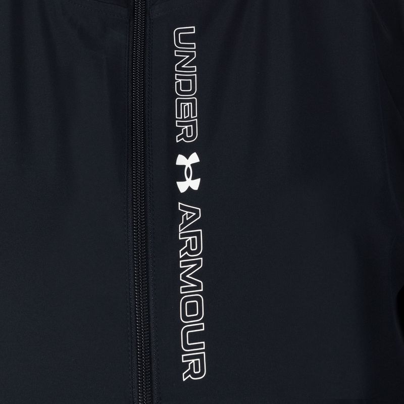Under Armour Woven women's hooded jacket black and white 1369889 3