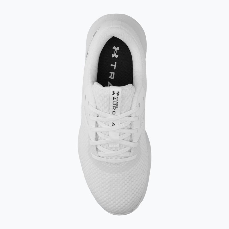 Women's training shoes Under Armour W Charged Aurora 2 white/white/metallic warm silver 5
