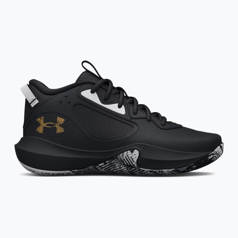 Under Armour Lockdown 6 basketball shoes black/black/metallic gold 11