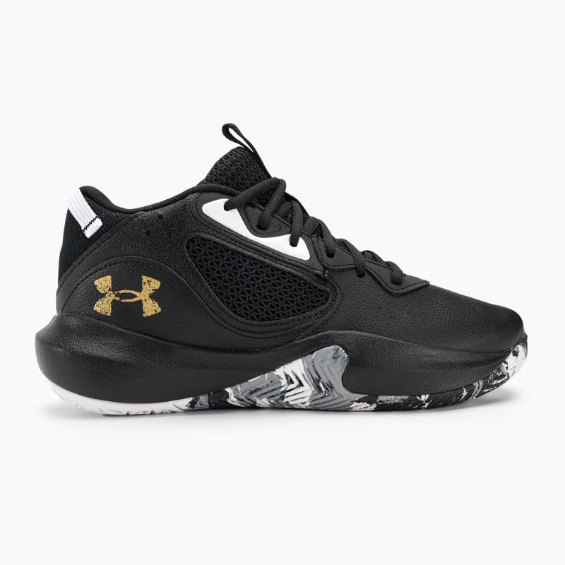 Under Armour Lockdown 6 basketball shoes black/black/metallic gold 2