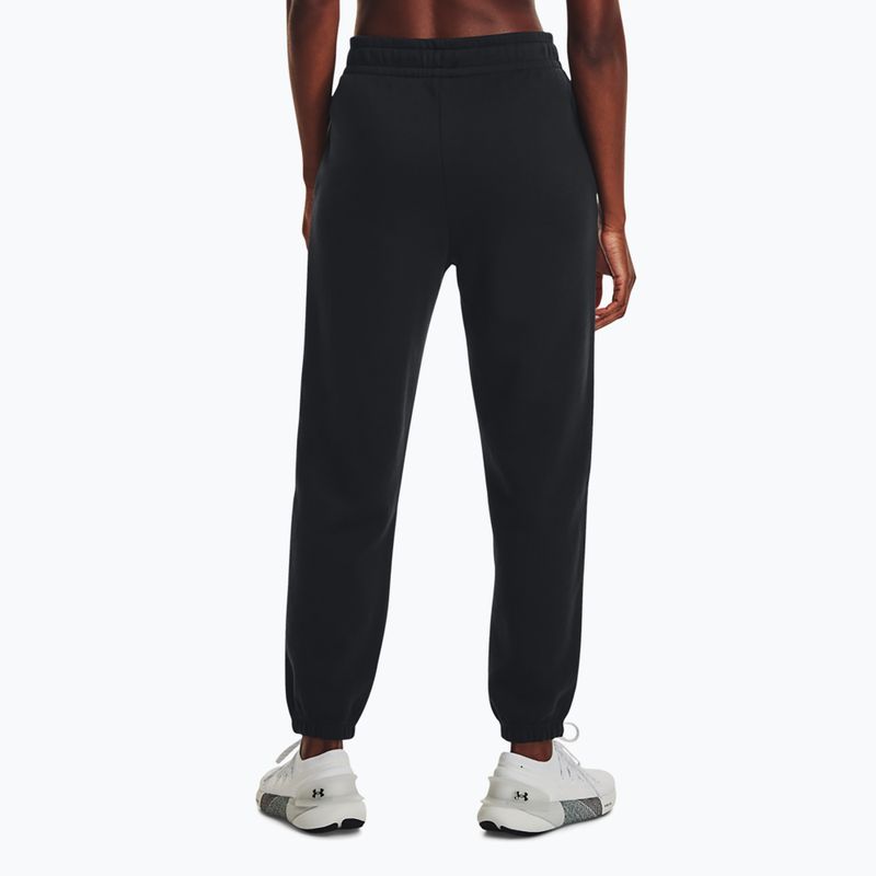 Under Armour Essential Fleece Joggers black/white women's training trousers 3