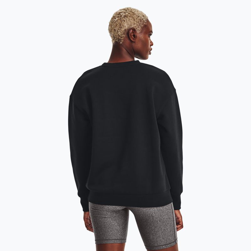 Under Armour Essential Fleece Crew black/white women's sweatshirt 3