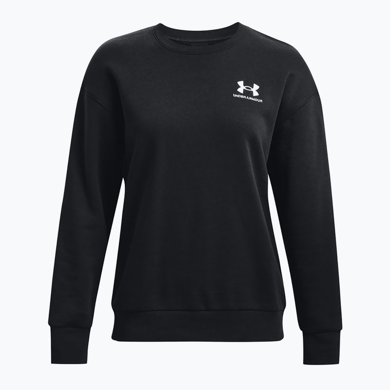 Under Armour Essential Fleece Crew black/white women's sweatshirt 5