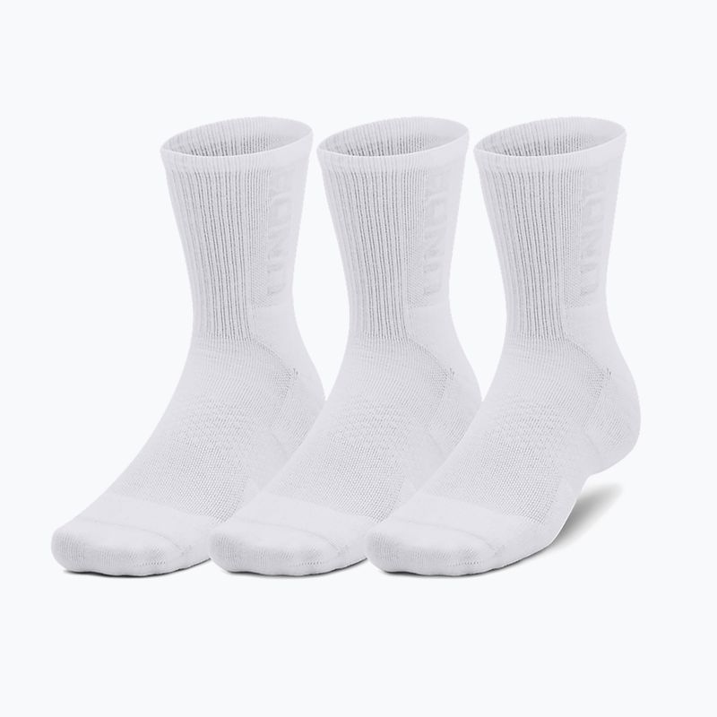 Under Armour 3-Maker Mid Crew socks 3 pairs white/white/mod gray