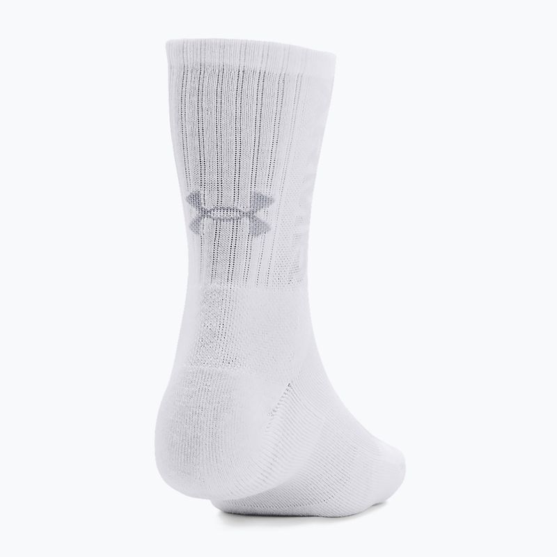 Under Armour 3-Maker Mid Crew socks 3 pairs white/white/mod gray 3