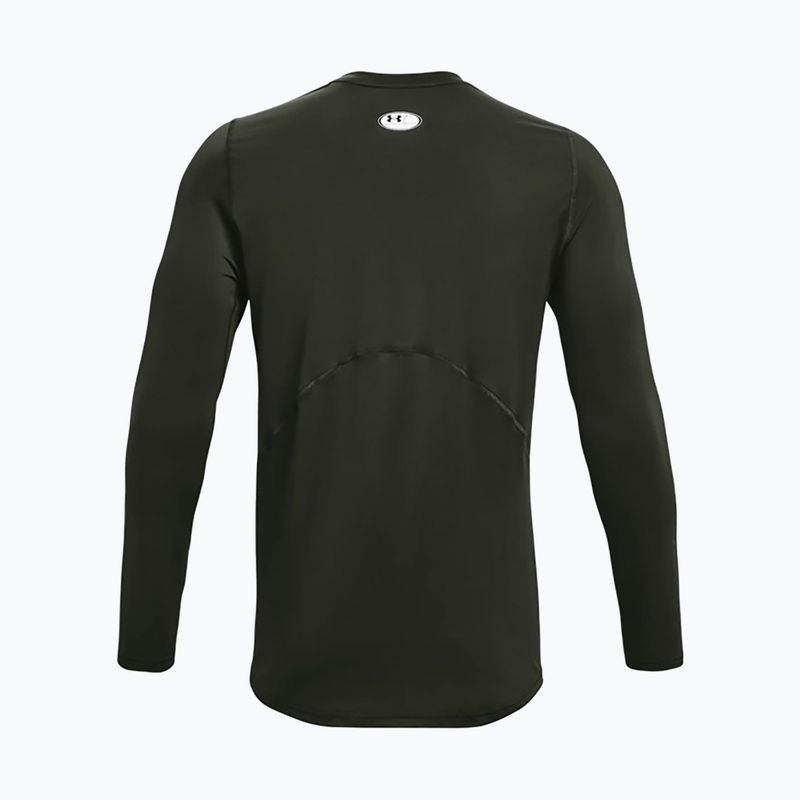 Men's Under Armour HeatGear Armour Fitted green training t-shirt 1361506 2
