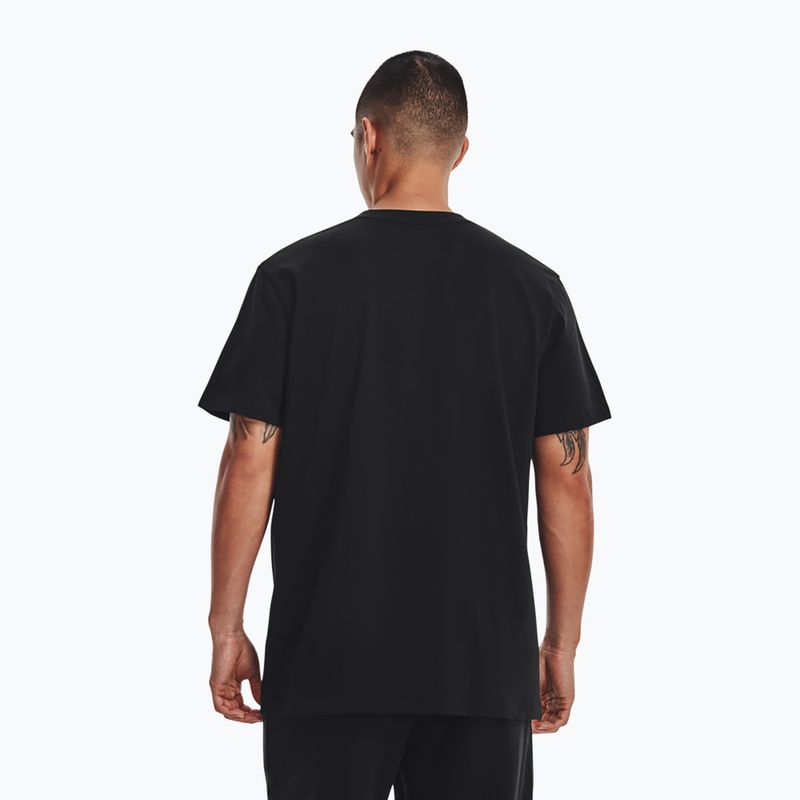 Men's Under Armour Logo Emb Heavyweight t-shirt black/white 3