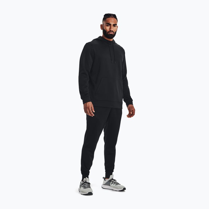Under Armour Armour Fleece Hoodie men's training sweatshirt black 1373353-001 2