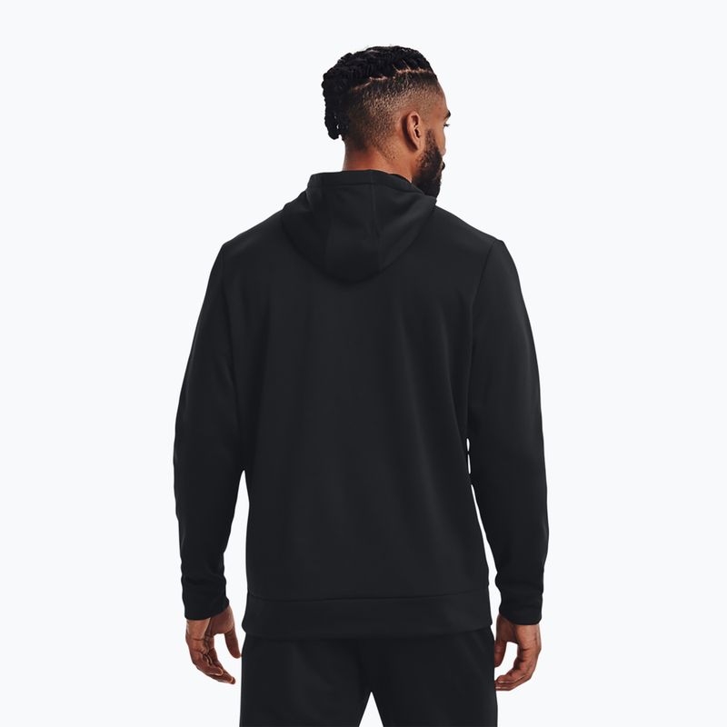 Under Armour Armour Fleece Hoodie men's training sweatshirt black 1373353-001 3