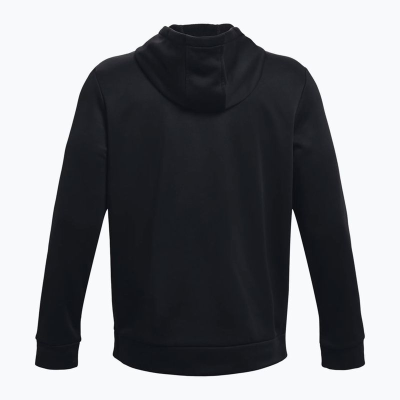 Under Armour Armour Fleece Hoodie men's training sweatshirt black 1373353-001 6