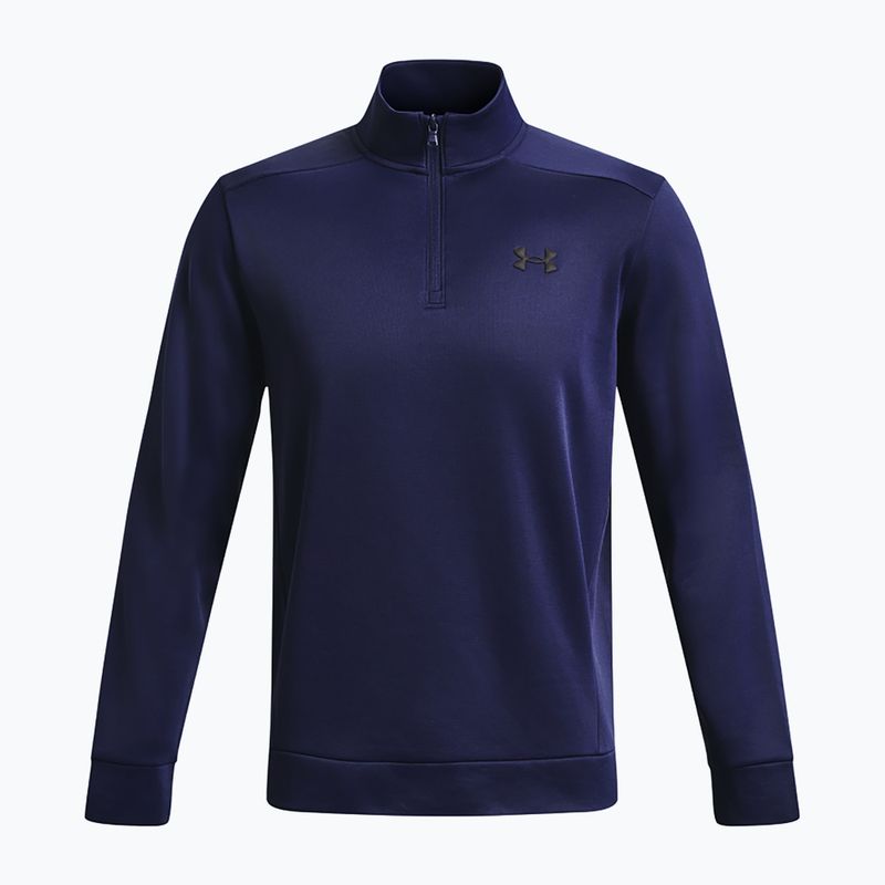 Men's Under Armour Fleece 1/4 Zip midnight navy/black training sweatshirt 4